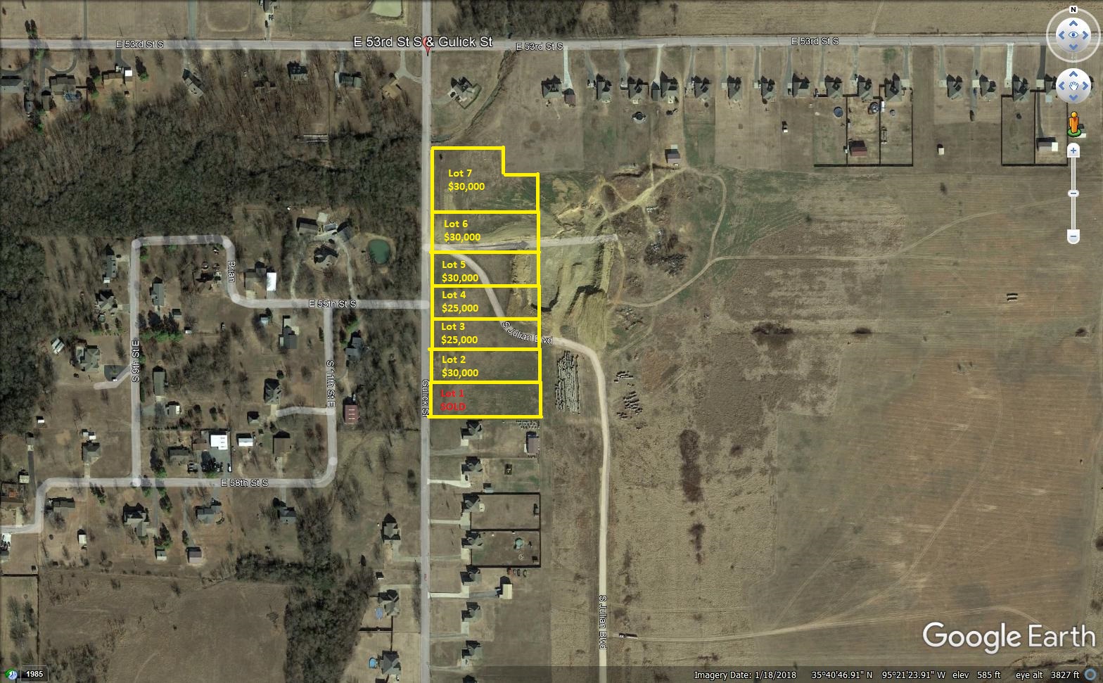 Quail Creek III – one acre lots- Muskogee, OK 74403